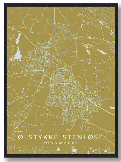 Ølstykke-Stenløse plakat - gul