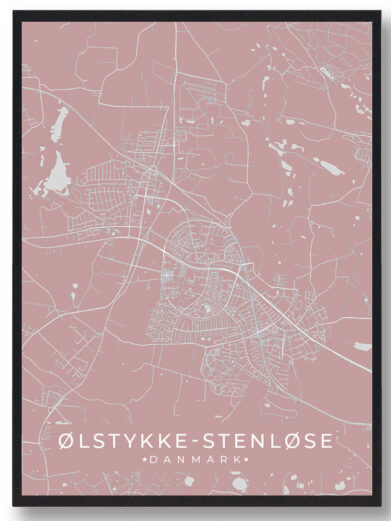 Ølstykke-Stenløse plakat - rosa