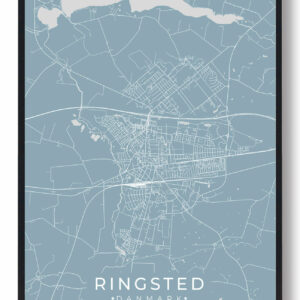 Ringsted plakat - lyseblå