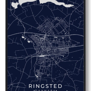 Ringsted plakat - mørkeblå