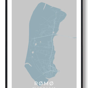 Rømø plakat - lyseblå