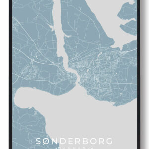 Sønderborg plakat - lyseblå