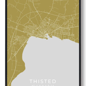 Thisted plakat - gul