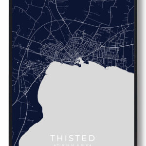 Thisted plakat - mørkeblå