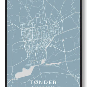 Tønder plakat - lyseblå