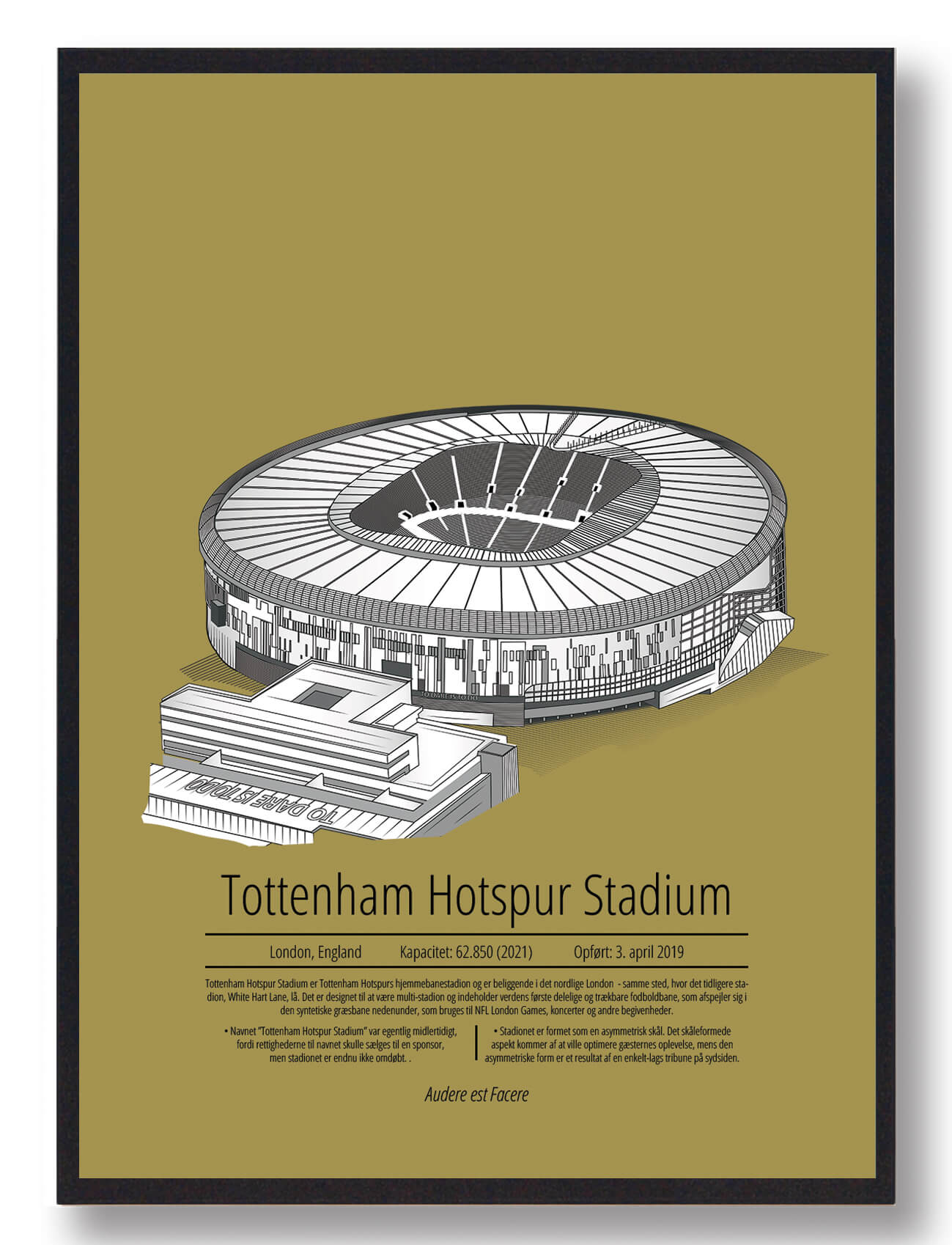 Tottenham Hotspur Tottenham Gul Størrelse: 50x70cm
