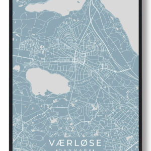 Værløse plakat - lyseblå