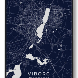 Viborg plakat - mørkeblå