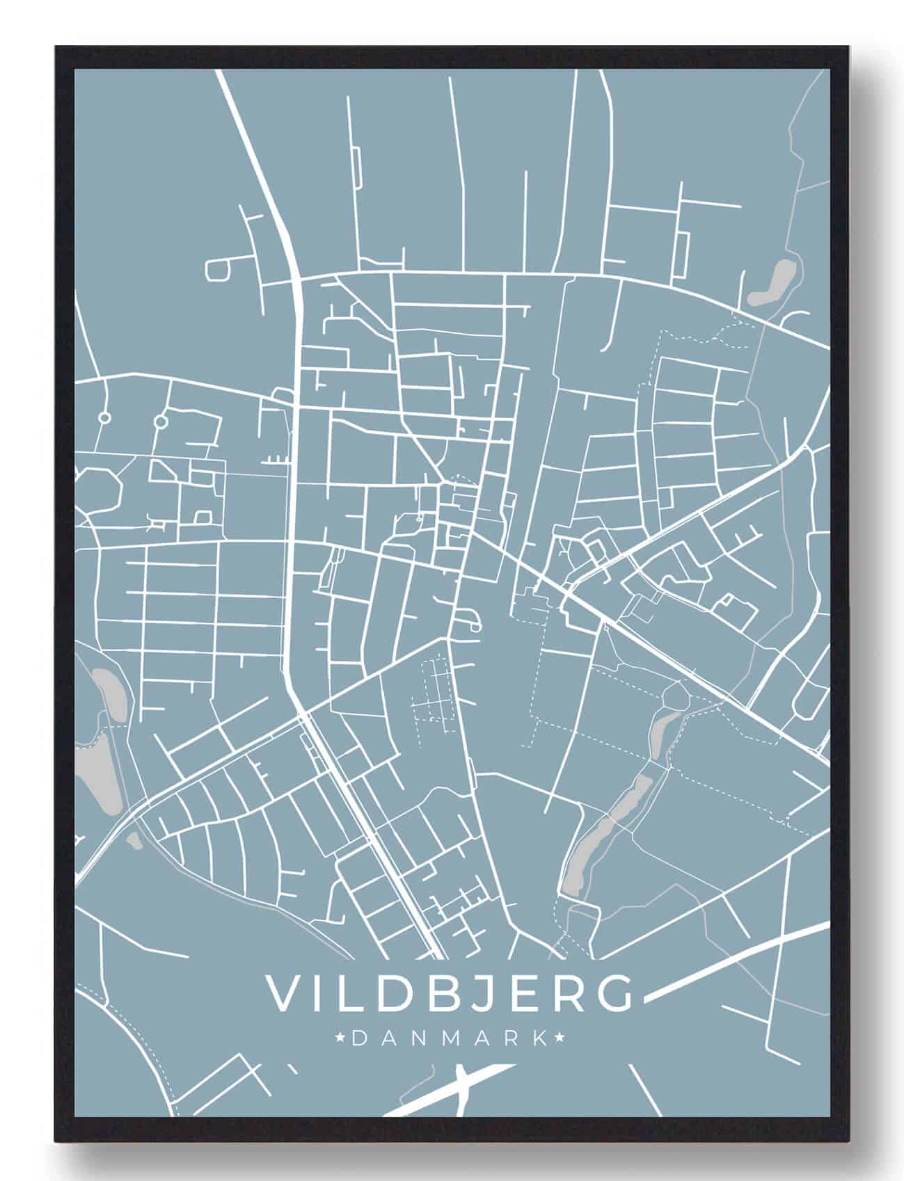 Vildbjerg plakat - lyseblå