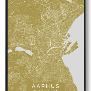 Aarhus plakat - gul