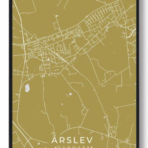 Årslev plakat - gul