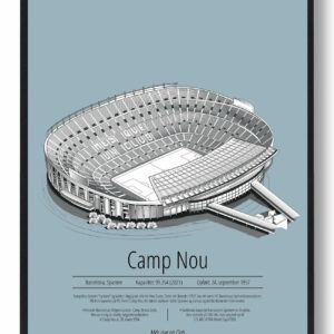 Camp Nou Barcelona - lyseblå