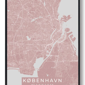København plakat - lyserød