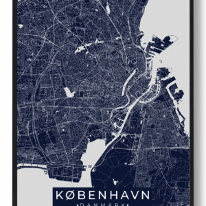 København plakat - mørkeblå
