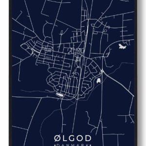 Ølgod plakat - mørkeblå