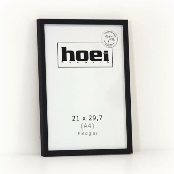 A4 Sort ramme - Hoei Denmark