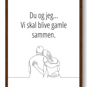 Du og jeg - A4 valnød ramme restsalg