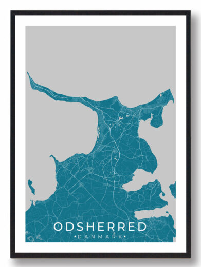 Odsherred by plakat - blå