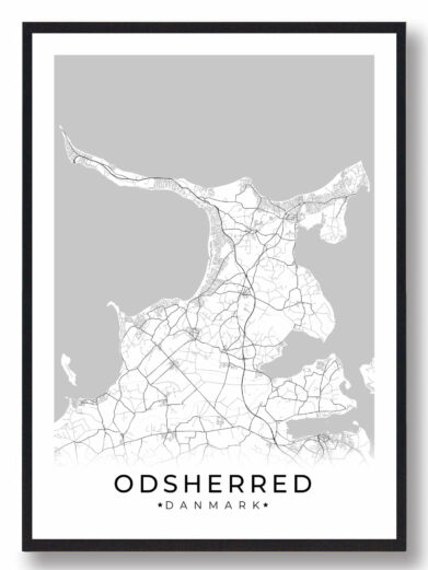 Odsherred by plakat - hvid