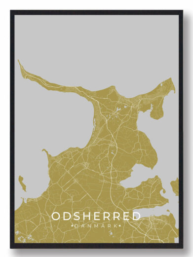 Odsherred byplakat - gul