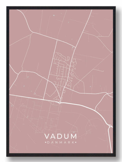 Vadum byplakat - lyserød