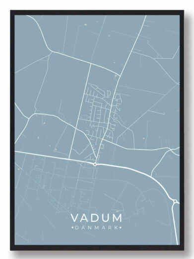 Vadum byplakat - lyseblå