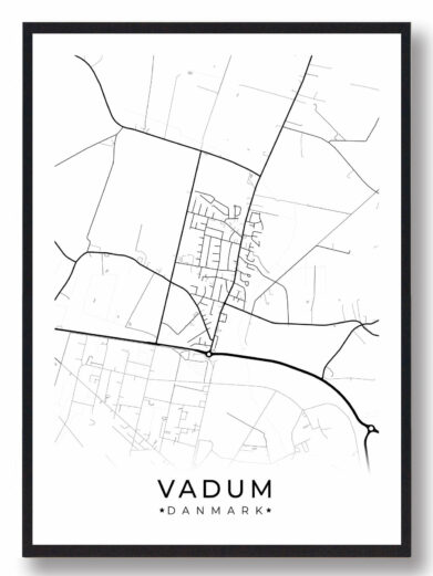 Vadum by plakat - hvid