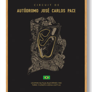 Autódromo José Carlos Pace - Formel 1 mørk plakat