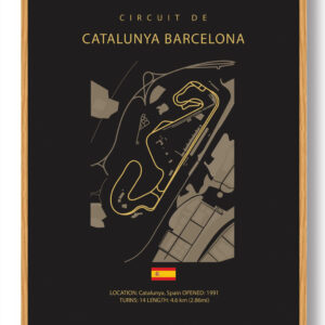 Catalunya Barcelona - Formel 1 mørk plakat