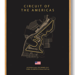 Circuit of The Americas - Formel 1 mørk plakat