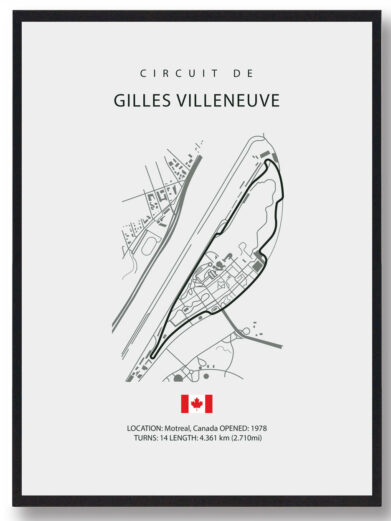 Circuit Gilles Villeneuve - Formel 1 lys plakat