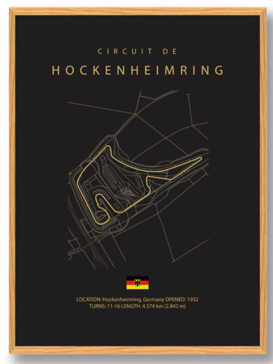Hockenheimring  - Formel 1 mørk plakat