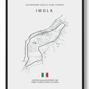 Imola Circuit - Formel 1 lys plakat