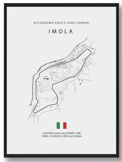 Imola Circuit - Formel 1 lys plakat