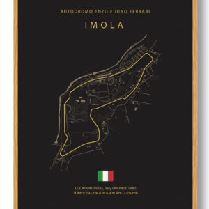 Imola Circuit - Formel 1 mørk plakat