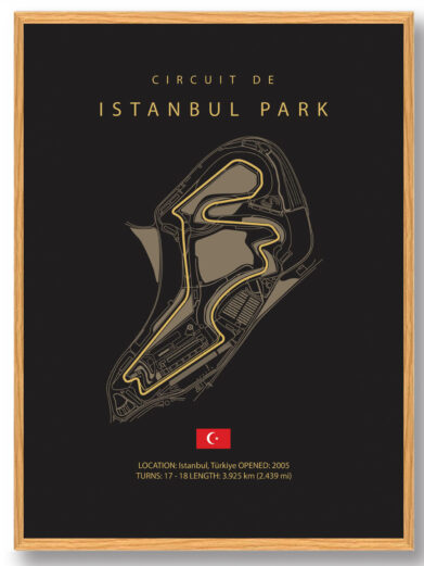 Istanbul Park - Formel 1 mørk plakat