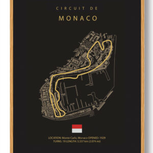 Monacos Grand Prix - Formel 1 mørk plakat