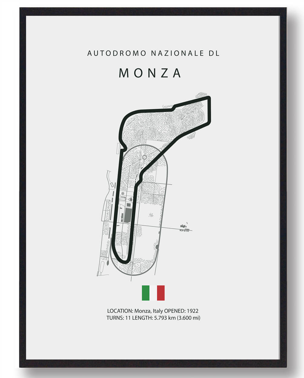 Monza Formel Lys Plakat