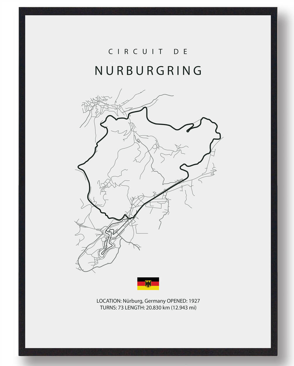 Nürburgring Formel 1 Lys Plakat