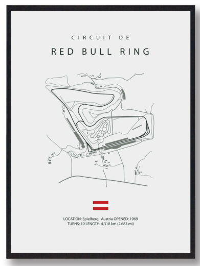 Red Bull Ring - Formel 1 lys plakat