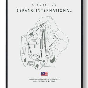 Sepang International - Formel 1 lys plakat