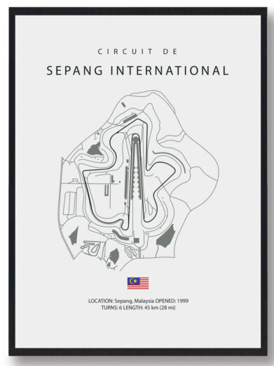 Sepang International - Formel 1 lys plakat
