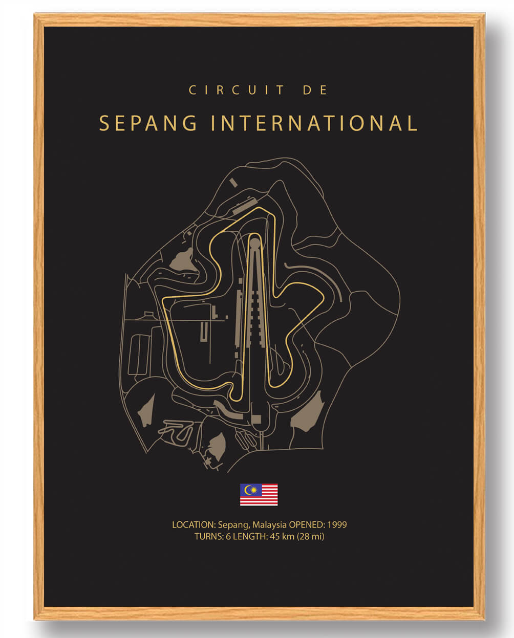 Sepang International Formel 1 Mørk Plakat