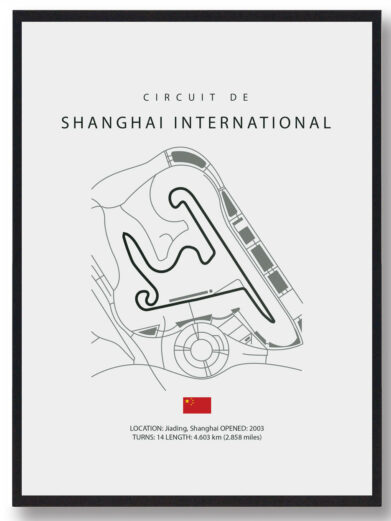 Shanghai International Circuit - Formel 1 lys plakat