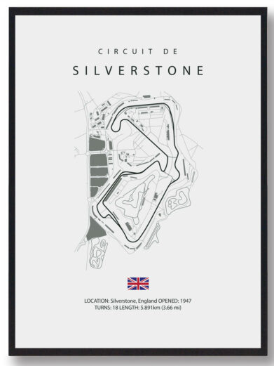 Silverstone - Formel 1 lys plakat