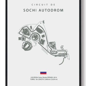 Sochi Autodrom - Formel 1 lys plakat