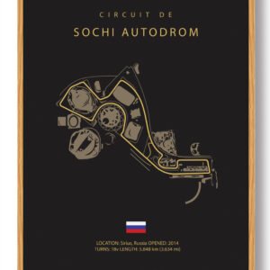 Sochi Autodrom - Formel 1 mørk plakat