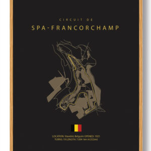 Circuit of Spa-Francorchamps - Formel 1 mørk plakat