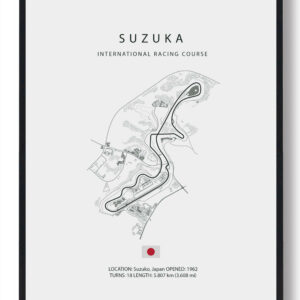 Suzuka Circuit - Formel 1 lys plakat