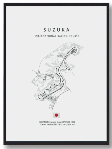 Suzuka Circuit - Formel 1 lys plakat